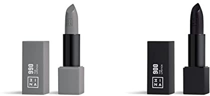 3INA MAKEUP - Vegan - The Lipstick 990 + The Lipstick 900 - Lippenstift Matt - Hochpigmentiert Lippen-Stift - Mattiert Intensive Farbe - Cremig Vanille-Duft - Cremige Texture - Cruelty Free