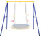RELAX4LIFE Soporte para Columpio Individual de Hierro con Capacidad de Carga de 200 kg, Marco de Columpio con 3 Ganchos para Colgar, 195 x 181 x 184 cm (Marco-1-Amarillo)