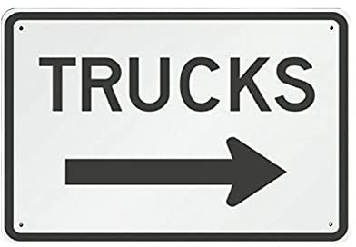 Oudrspo Metallblechschild Trucks Right Arrow Vintage Tin Poster Metallschild Wanddekoration Country Kitchen Home Garage Decor 8x12