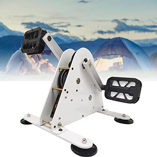 GEHPYYDS Generatore di Corrente Portatile a Pedale da 50 W / 100 W, generatore per Cyclette, generatori di Corrente a Doppia manovella USB, Uscita CC 1-35 V, Generazione di energia per Fitness,50W