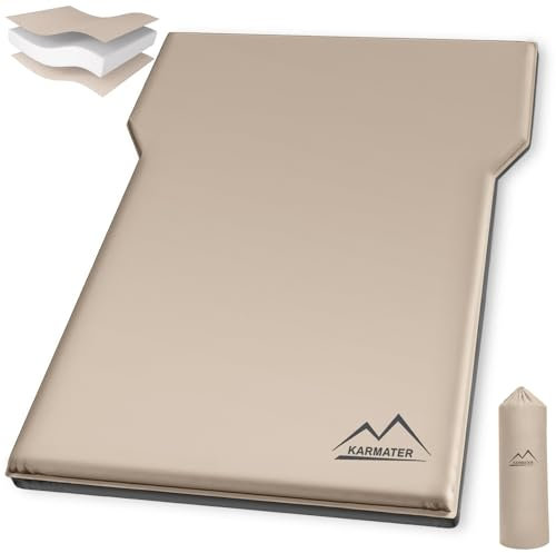 M KARMATER SUV Selbstaufblasende Isomatte, 5,1 cm Dickes Memory-Schaum, Auto-Campingbett für 2 Personen, schnelles Aufblasen in 20 Sekunden, isolierte Camping-Isomatte für 4 Jahreszeiten