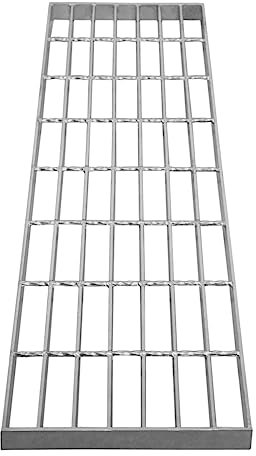 Canaleta Drenaje Cuadrícula Malla Rejilla Acero Galvanizado para Pasarela Pasillo Forja Piso Suelo Desagüe Ventilación Resistencia a Intemperie 800x240x30mm Espesor Metal 4mm Capacidad Carga 192kg
