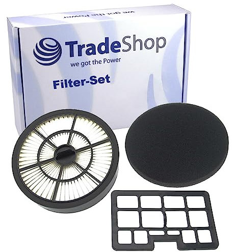 Trade-Shop 3in1 Filter-Set Staubsaugerfilter kompatibel mit Hanseatic VC-T4020ES-2 VC-T4020ES17 Bodenstaubsauger ersetzt 422064 551793 15705486