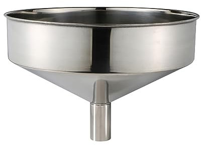 LOGSEE Embudos Grandes de Acero Inoxidable 40 cm Embudos de Cocina de Metal Duradero, embudos de Gran Calibre para el hogar, Hotel, fábrica