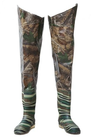 HWBZSZY Trampolieri Da Esterno Per Uomo E Donna, Cinturino Regolabile, Pantaloni Da Pesca, Stivali Da Caccia, Trampolieri Leggeri Impermeabili in Nylon/PVC,Verde,41 EU