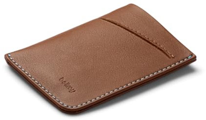 Bellroy Card Sleeve (Premium-Leder-Kartenetui oder minimalistisches Portemonnaie, für 2–8 Karten oder Visitenkarten, Aufbewahrung für gefaltete Banknoten) - Hazelnut