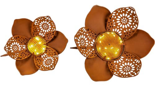 Weltbild Solar-Deko Rusty Flower 2er-Set