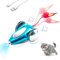 Migipaws Jouets automatiques pour Chat, Jouet Souris Intelligent pour Chat, Jouet interactif pour Chaton avec LED, Rechargeable (Bleu)