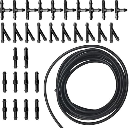 300 cm Universal Scheibenwaschanlage Schlauch, Automotive Schlauch, Waschflüssigkeitsschlauch-Reparaturset, mit 30 Stücke Schlauchverbinder