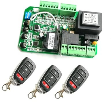 Versión Universal, abridor de Motor de puerta corredera, tarjeta de placa base, reemplaza la placa de circuito, Control remoto de código rodante de 433,92 Mhz Abridor AutomáTico De Puerta Corredera (