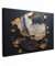 MuchoWow© Leinwandbild Groß 120x80 cm XXL Dekoration Wohnzimmer Bilder Pictures Wall Decoration Living Room Wohnungs Deko Moderne Bild Kunst - Gold - Schwarz - Modern - Abstrakt