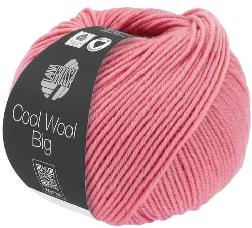 LANA GROSSA Cool Wool Big Melange | Extrafeine Merinowolle waschmaschinenfest und filzfrei | Handstrickgarn aus 100% Schurwolle (Merino) | 50g Wolle zum Stricken & Häkeln | 120m Garn FB 1631