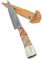 SHOPPLACE Cuchillo Artesanal de Acero al Carbono Argentino de Campo Asado Barbacoa Hoja 14 centimetros Acero al Carbono Combinado (43)