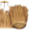 Techo de paja para la barra de Tiki, 39.4x19.7 pulgadas Tiki Hut Grass Techo de plástico realista Techo de paja para el patio de jardín cubre la decoración de la fiesta de la cerca, el rollo de paja