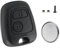 2 Button Car Key Fob Cover Replacement, Car Remote Control Key Cover Shell Compatible with Citroen C1 C2 C3 C4 C5 Xsara Picasso Berlingo Aygo Peugeot 107 207 307 407, Key Case No Blade with Battery