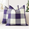 JOTOM 2er Set Buffalo Plaid Kissenbezüge, Dekorative Weich Plaid Wurf Kissenbezug Moderne Kissenhüllen Sofakissen Dekokissen Zierkissenbezug für Wohnzimmer Schlafzimmer Deko (50x50cm, Violett)