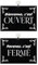 Panneau Ouvert - Fermé en PVC format A4 avec fixation ventouse (fond noir)