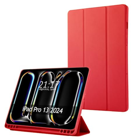 Funda con Tapa Smart para Apple iPad Pro 2024 13 (M4) Color Rojo