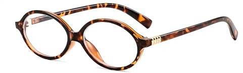 FEISEDY Vintage Oval Blaulichtbrille für Damen Herren Computerbrille Blaulichtfilter Nerdbrille B0254