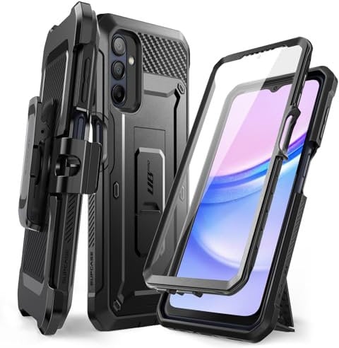 SUPCASE Schutzhülle für Samsung Galaxy A16 mit Displayschutzfolie (Unicorn Beetle Pro), [Integrierter Ständer und Gürtelclip] [Schutz in Militärqualität] Ganzkörper-robuste Handyhülle für Galaxy A16