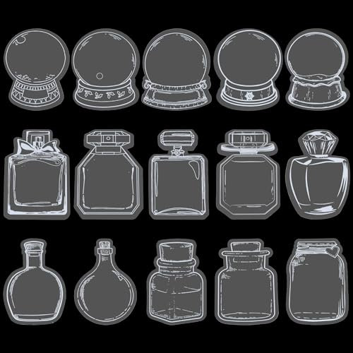 60 Stck Transparente Lesezeichen für Getrocknete Blumen, 3 Stile, DIY Lesezeichen Selbst Gestalten, Transparent Dried Flower Bookmarks, kreative Geschenke für Freunde, Familie