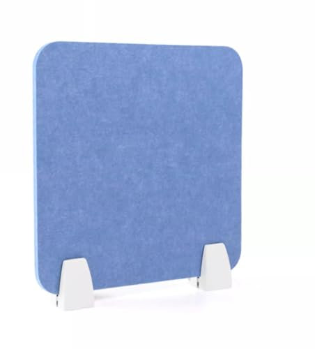 Acoustic Desk Divider Privacy Panel Clamp on for Student Reception Area Office Blue (90 * 30cm)