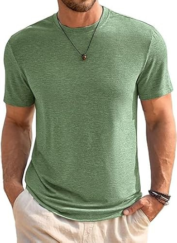 Runcati Camiseta para Hombre de Cuello Redondo, Manga Corta, Verano, Corte Regular, Deporte, Fitness, Camiseta Funcional, Monocolor, básica, Camiseta de Negocios