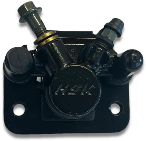 Red Circles SSR/HSK Pit Bike Rear Caliper & Bracket – Complete Caliper with Pads, Fits Rear Brake Systems, Compatible with Small Stomp Models, 50cc & 110cc