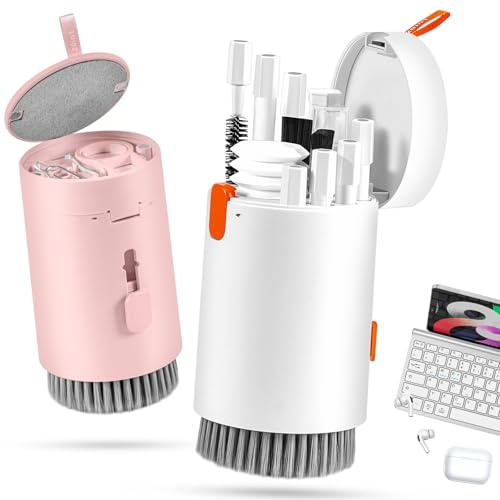 walrfid Kit de nettoyage 20 en 1 pour clavier d'ordinateur portable - Spray de nettoyage pour iPhone, AirPod, téléphone, MacBook, iPad, 20 en 1 - Brosse de nettoyage électronique pour écouteurs, iPod,