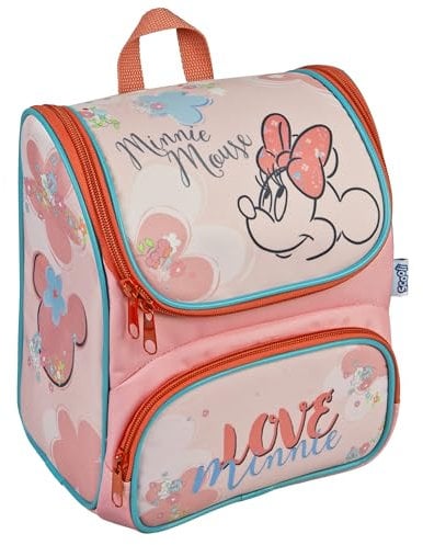 Scooli - CUTIE Vorschulranzen Minnie Mouse - Hauptfach und Vortasche - gepolsterte Träger und Rücken - Ideal für Kinder ab 3 Jahren