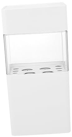 DECOMELODY Makeup Organizer Lid Transparent Cosmetic Brush Holder for Eyebrow Pencils and Beauty Tools Dustproof Design for Dressing Table and Home Use