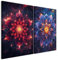 murando - Wandbilder Set Lotusblume Universum 40x30cm 2 Teilig je 20x30cm Collage 2er Mehrteiligen Gemälden Vlies Leinwandbild Kunstdrucke Leinwanddrucke - Farbenfrohe p-H-10010-b-a