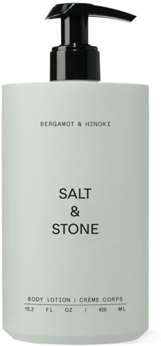 Salt & Stone Body Lotion for Women & Men | Bergamot & Hinoki | Hydrates, Nourishes & Softens Skin | Restores Dry Skin | Fast-Absorbing | Cruelty-Free & Vegan | 15.2 fl oz