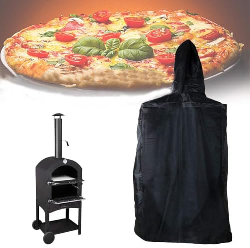 Pizza Oven Cover, BBQ Grill Cover, Outdoor Camping Pizza Oven Protective Cover Heavy Duty Waterproof Weather Resistant Dust-Proof Grill Oven Cover (160x37x50cm)
