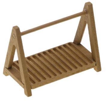 XAGMODSHN Miniaturholz Brot Rack Food Display Kuchenregal Für 1/12 Dollhouses Bäckerei Und Kücheneinstellungen Szene Dekoration