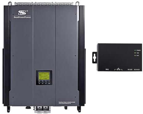 Sunstone Dreiphasiger 10KW-Wechselrichter, 48V auf 230V/400V, für Selbstverbrauchs-Hybrid-PV- Anlagen, mit oder ohne Netzeinspeisung, VDE4105 Zertifizierung (mit Modbus-Dual-Box)