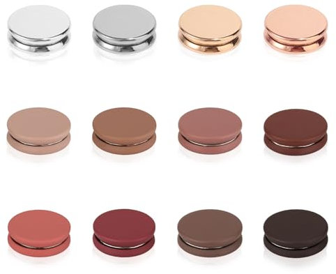 12pcs Épingles Magnétiques pour Hijab, Aimants Puissants Multi-Usages Fermoirs Foulard Broches Sans Épingle Boutons pour Femmes Foulards Vêtements Robes (Couleur C)