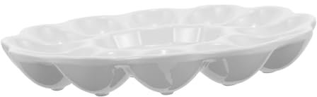 SOIMISS Bandeja para Huevos De Pascua Bandeja para Servir Huevos Plato para Servir Huevos Rellenos Plato para Servir Huevos En Forma Apilable Bandejas para Servir Huevos