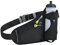 Ceinture de Course avec Porte-Bouteille, Sac Banane Réglable pour Jogging et Fitness, Ceinture Respirante pour Hommes et Femmes, Idéale pour Courir, Vélo et Randonnée (Noir)