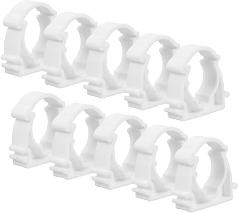 Pvc Klemme, Weiße Rohrschellen für Schlauch und Wasserrohr | Praktische Schnellverstellung, Geeignet für Industrie und Haushalt, 100 Stück Packung für Flexible Montage