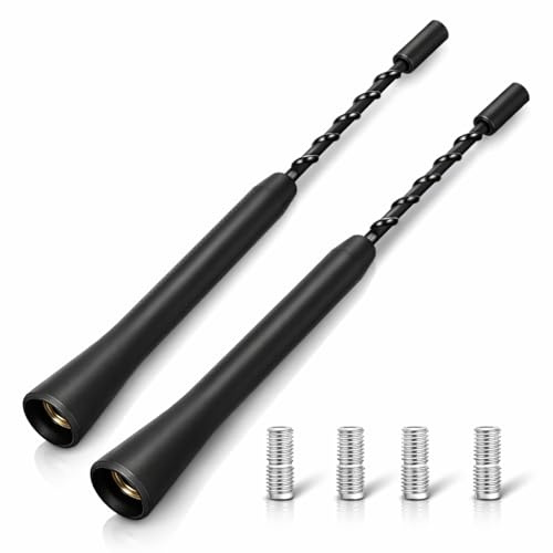 2PCS Universal Car Roof Antenna Replacement with Signal Booster Rod, 23cm Car Aerial Replacement For Most Vehicles Car Radio Aerial Roof Mast Car Aerial Car Aerials For AM FM DAB Reception