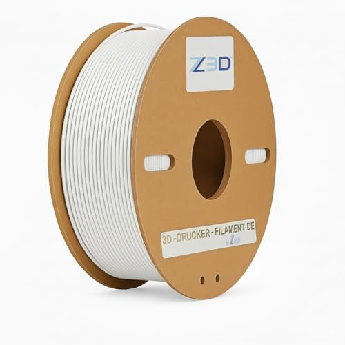 Z3D® NYLON PA12 2,85mm WEISS 1kg 3D Drucker Filament - hochwertig, extrem reißfest & flexibel, geringe Schrumpfung, ideal für technische & flexible Teile