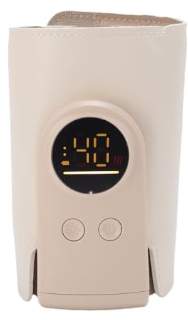POENVFPO Flaschenwärmer, Schnelles Aufheizen in 1 Minute, 6 Einstellbare Temperatureinstellungen von 38 °C Bis 50 °C für Milch und Lebensmittel, mit Nachtlicht und Tragbarem Design für (6000 mAh