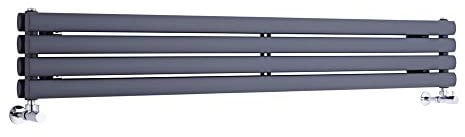 Hudson Reed Revive - Design Heizkörper 236mm x 1600mm in Anthrazit