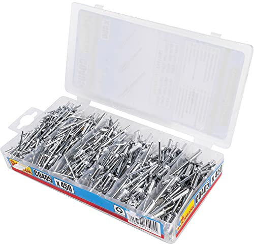 Blindnieten Sortiment 450TLG Pop Rivets Aluminium Alloy Blind Rivets Set Nitten Long