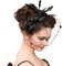 YJZQ Bibi Femme Voilette de Visage avec Pince de Crocodile Épingle à Cheveux Accessoire Mariage Fleur Voile Dentelle Voile Elégante Voile Mariée Bandeau Charmant en Noeud Papillon