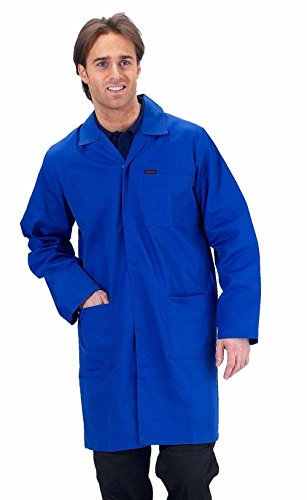 Black Pepper Lab Coat, Warehouse Coat, Doctor Technician Food Coat - Six Colours (Royal Blue, M)