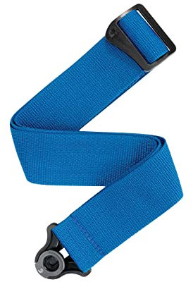 D'Addario Accessories Auto Lock Gitarrengurt - Gitarrengurt mit Verschluss - Locking Guitar Strap - Blau, Polypro