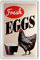 Blechschild Fresh Eggs - Vintage Retro Deko Metallschild - Schild für Hühnerzüchter Hühnerhalter Hühner-Experten - Dekoration Hühnerstall Hühner-Hotel Hühnerpension Küche Esszimmer Garten - 20x30cm