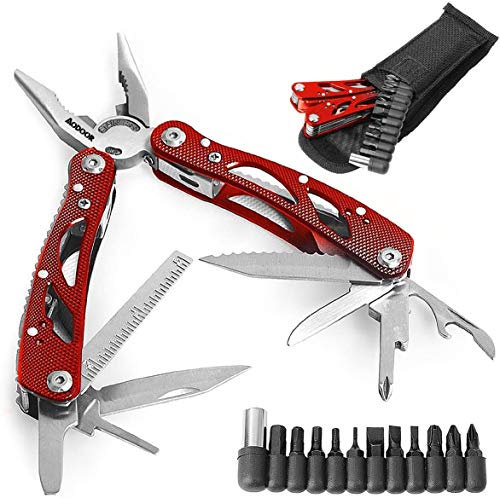 XYDESIGN 24 en 1 Pliage Multi-Outils Pinces, Acier Inoxydable Multi Outil Suisse Couteau Plier Tournevis multifonctionnels Outils d’Alpinisme pour Le Camping, la Survie, la randonnée